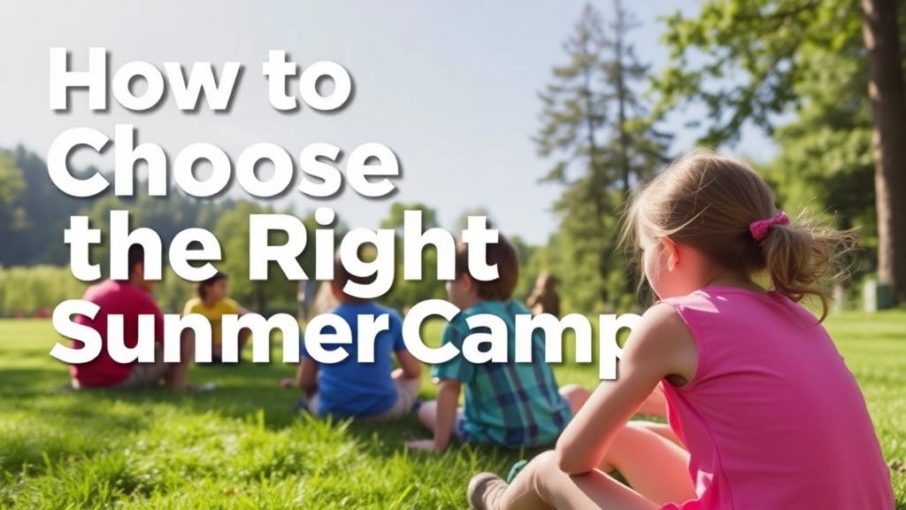 How to Choose the Right Summer Camp