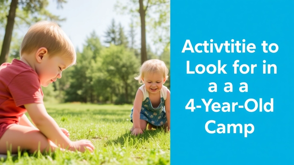 Key Activities to Look for in a 4-Year-Old Camp