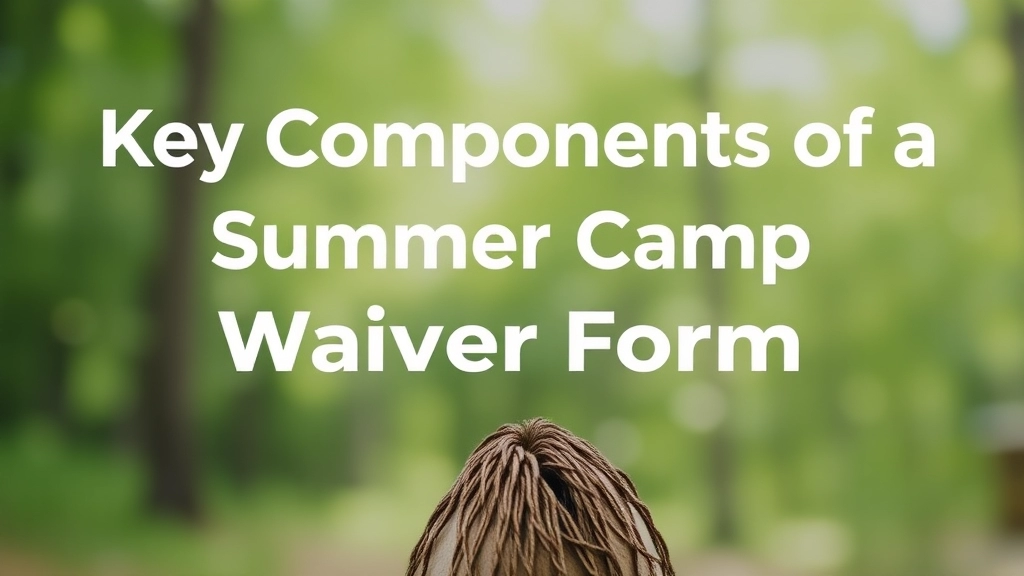 Key Components of a Summer Camp Waiver Form