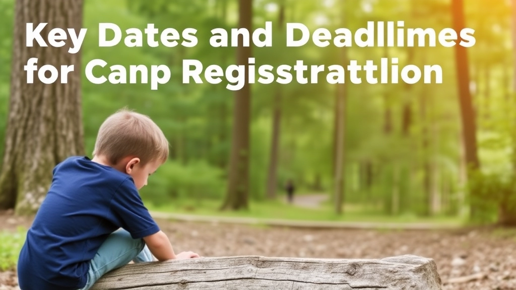 Key Dates and Deadlines for Camp Registration