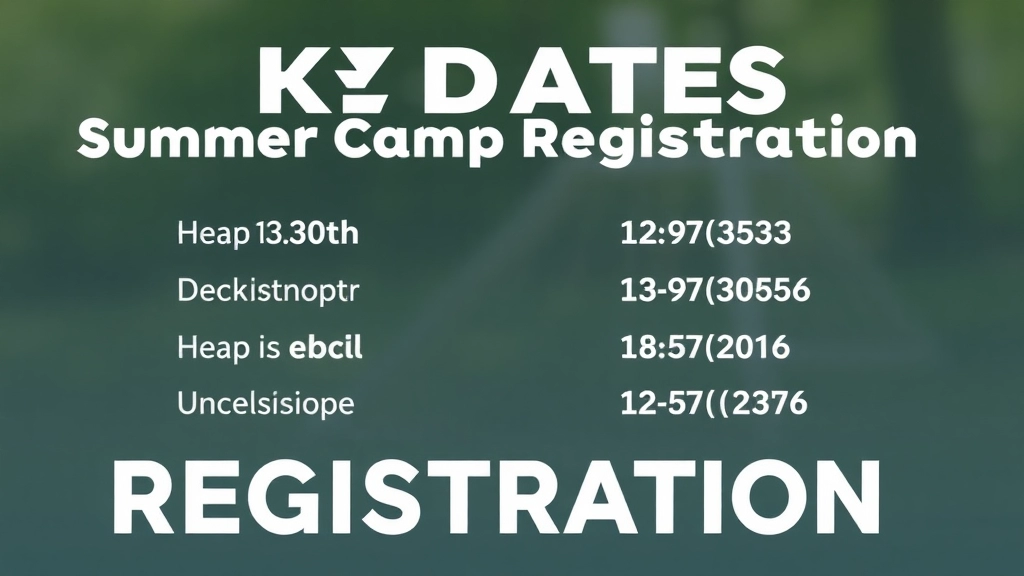 Key Dates for Summer Camp Registration