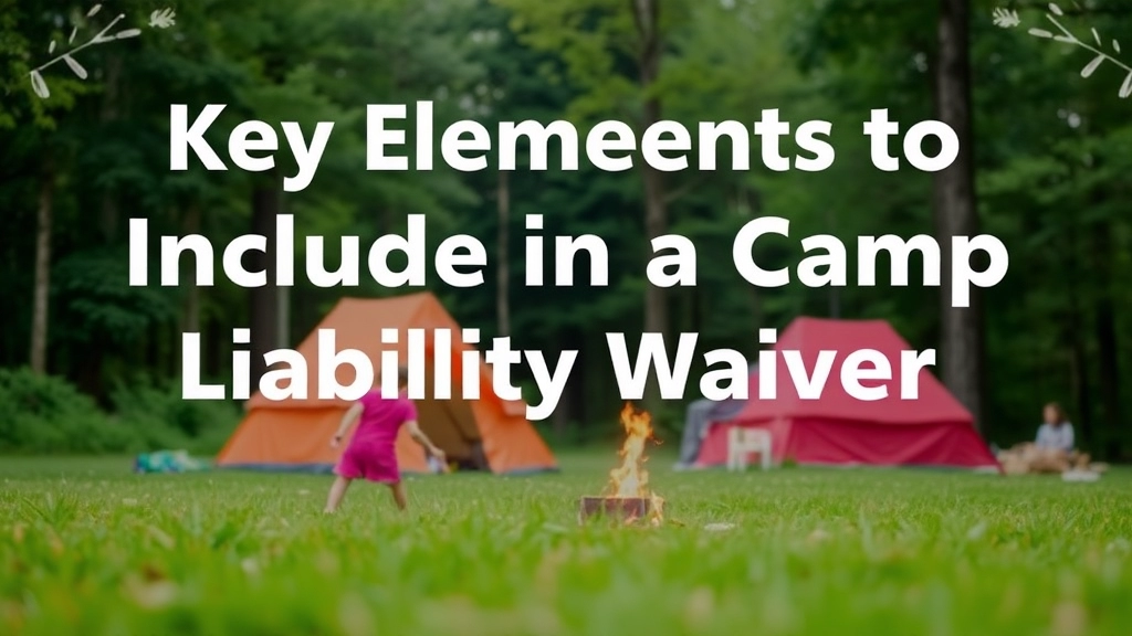 Key Elements to Include in a Camp Liability Waiver