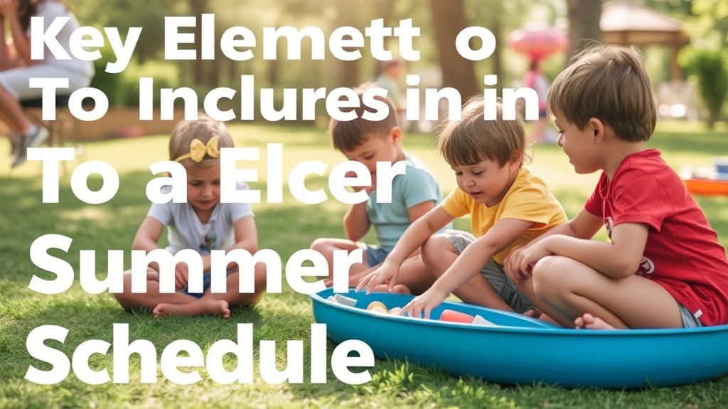 Key Elements to Include in a Summer Camp Schedule