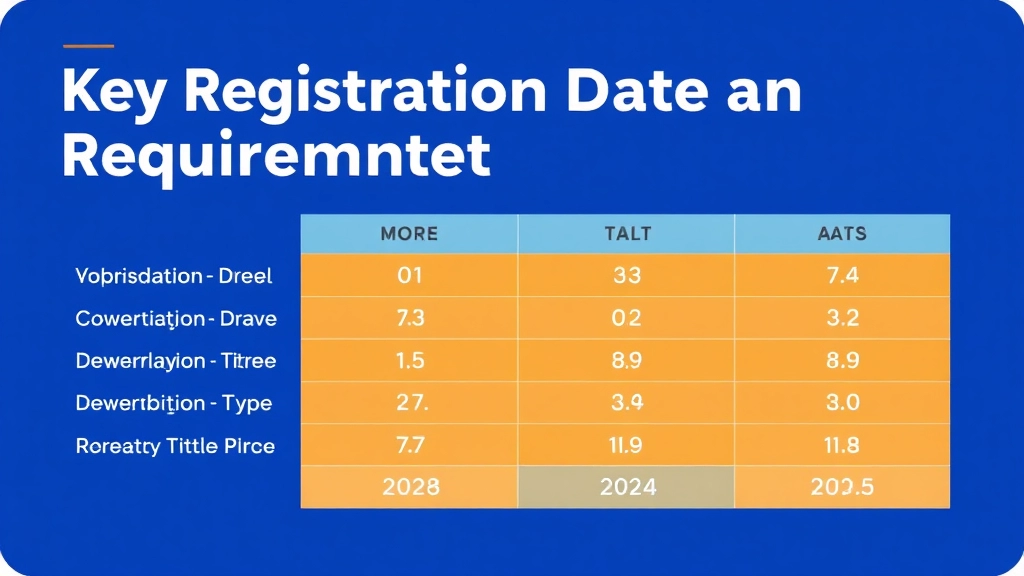 Key Registration Dates and Requirements