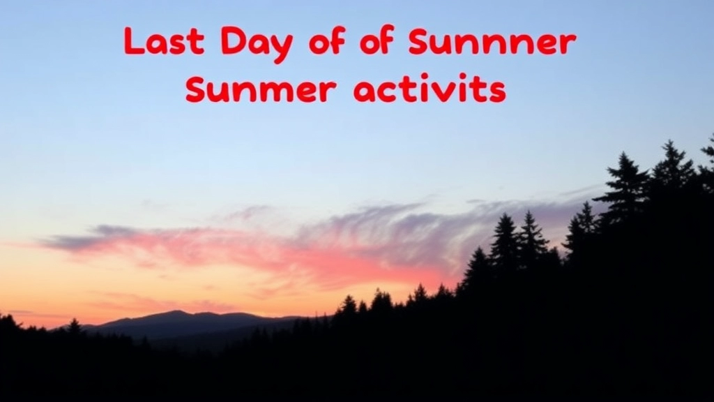 Last Day of Summer Camp Activities Guide