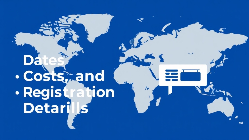 Logistics: Dates, Costs, and Registration Details