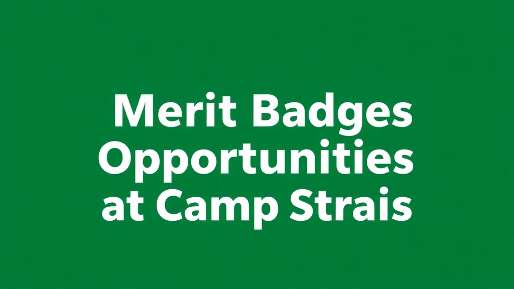 Merit Badge Opportunities at Camp Strake