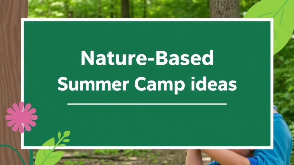 Nature-Based Summer Camp Ideas