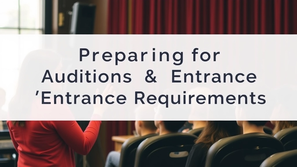 Preparing for Auditions and Entrance Requirements