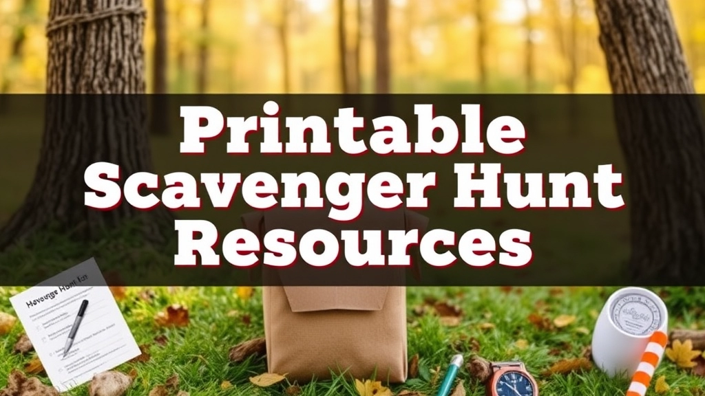 Printable Scavenger Hunt Resources for Easy Setup