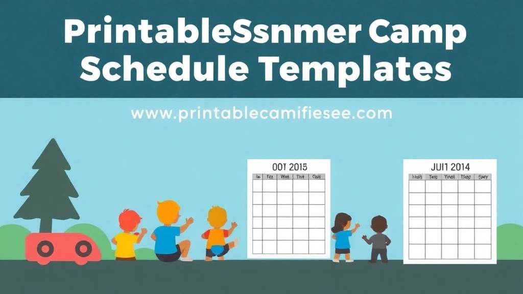 Printable Summer Camp Schedule Templates: A Time-Saving Tool