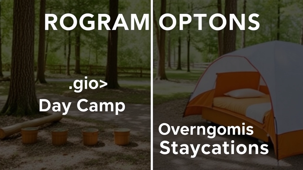 Program Options: Day Camps and Overnight Staycations