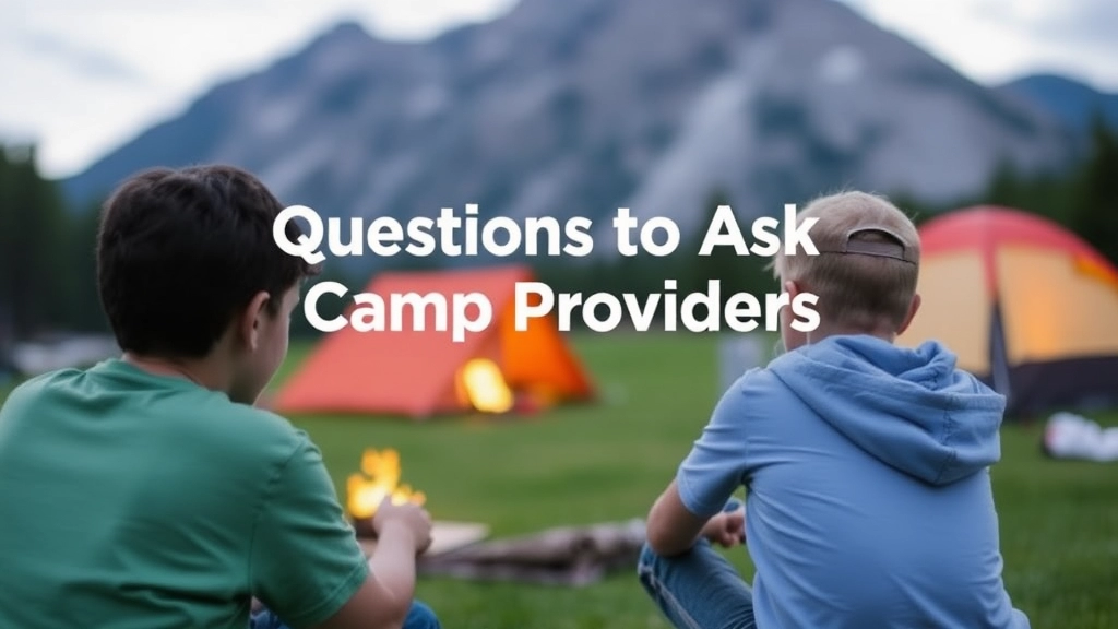 Questions to Ask Camp Providers