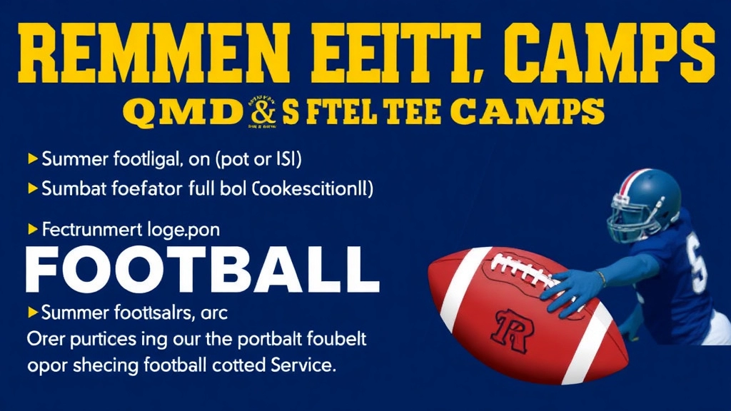 Recruitment Opportunities at Summer Football Camps