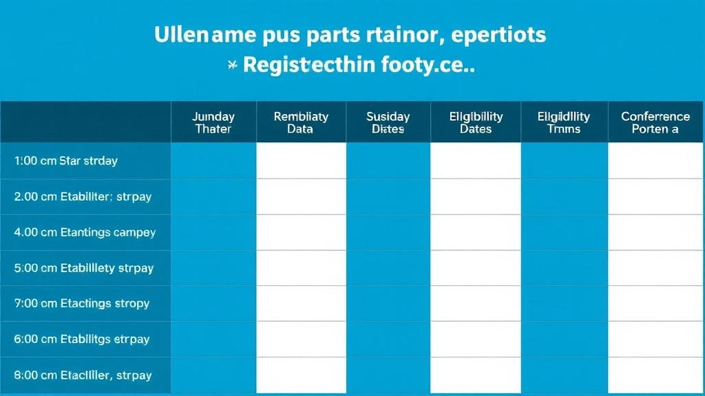 Registration Dates and Eligibility Criteria