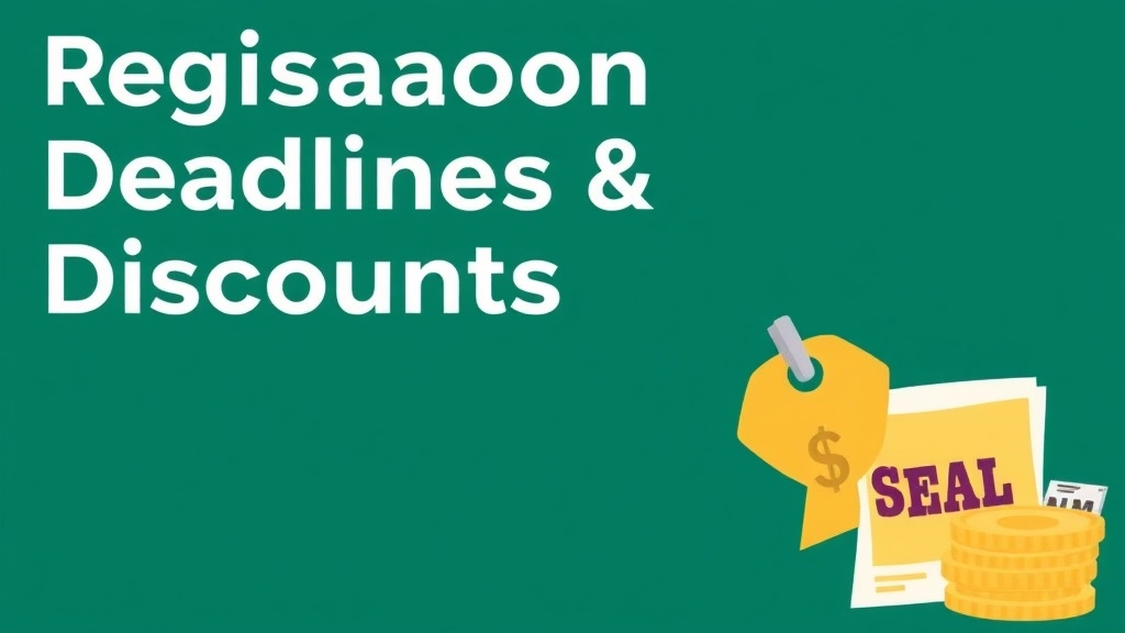 Registration Deadlines and Discounts