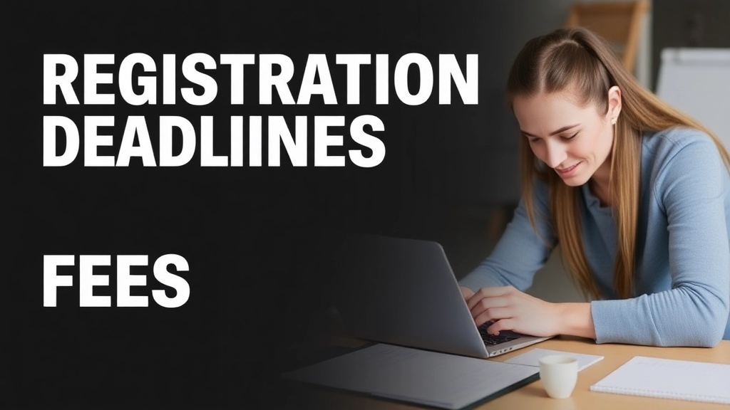 Registration Deadlines and Fees