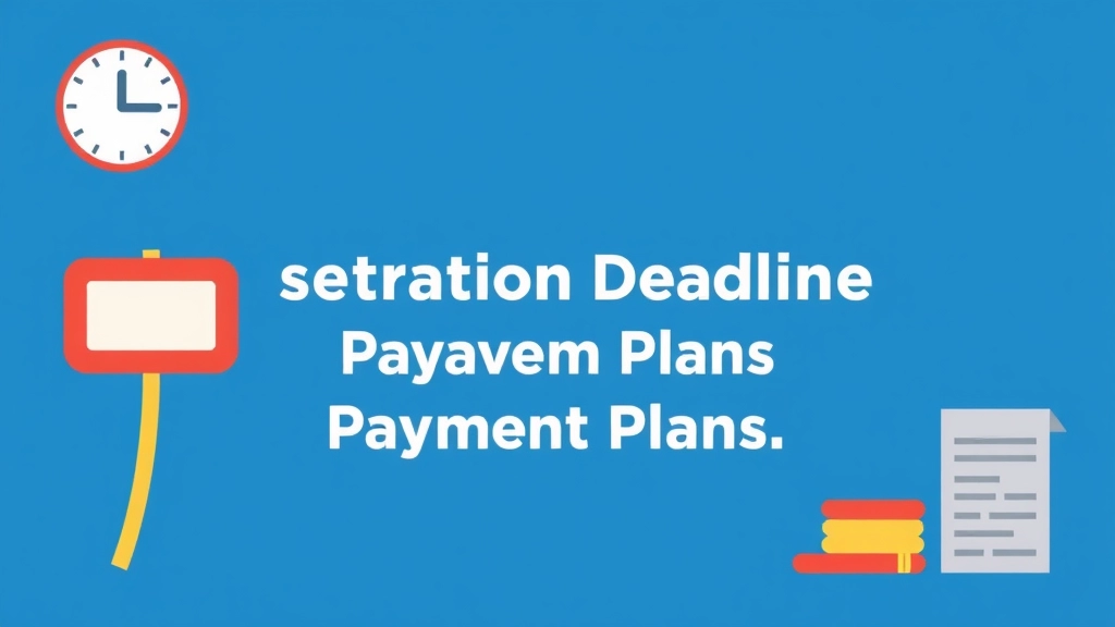 Registration Deadlines and Payment Plans