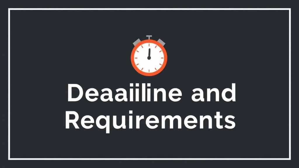 Registration Deadlines and Requirements