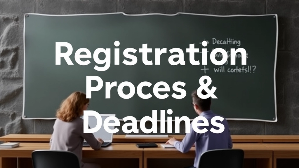 Registration Process and Deadlines