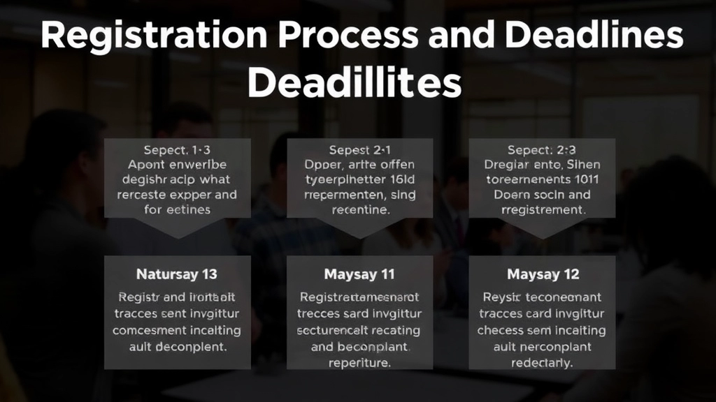 Registration Process and Deadlines