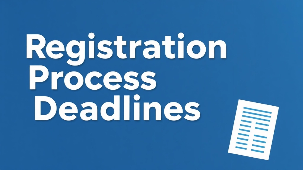 Registration Process and Deadlines