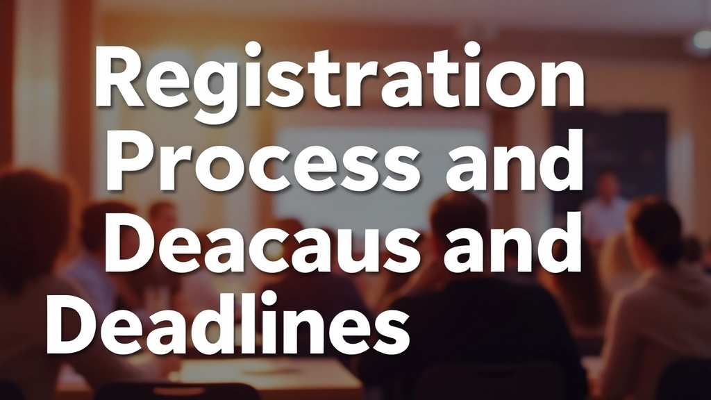 Registration Process and Deadlines