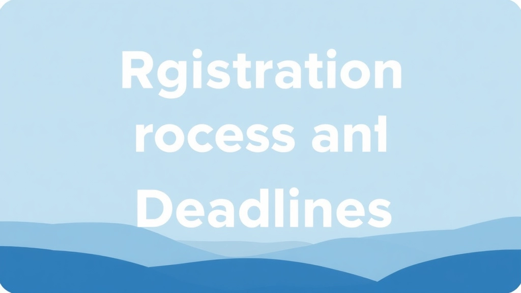 Registration Process and Deadlines