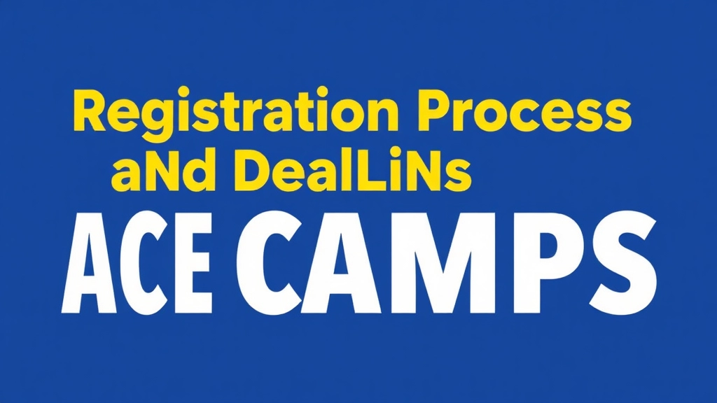 Registration Process and Deadlines for ACE Camps