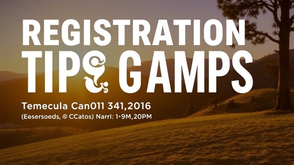 Registration Tips and Deadlines for Temecula Camps