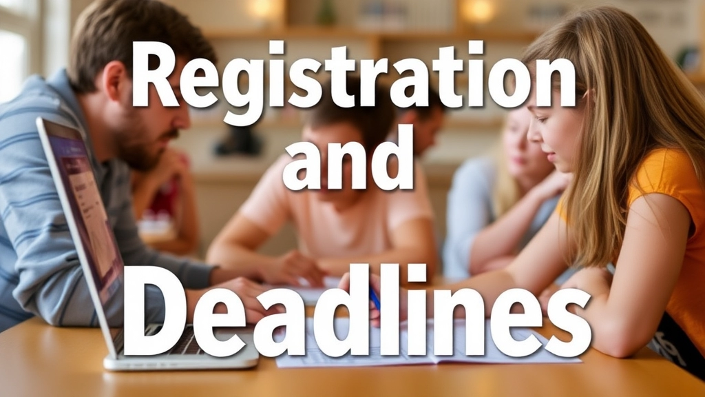 Registration and Deadlines