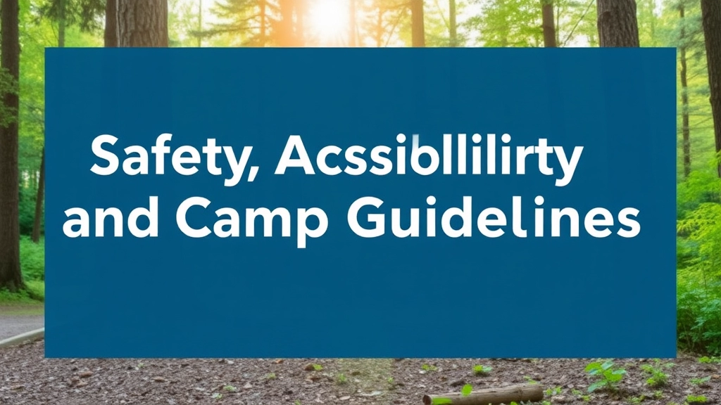 Safety, Accessibility, and Camp Guidelines