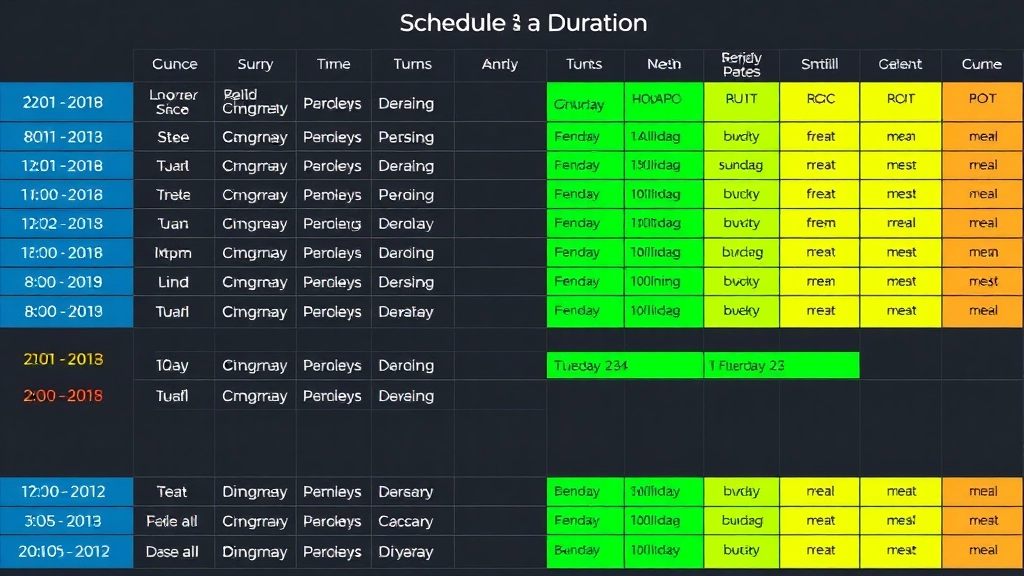 Schedule and Duration