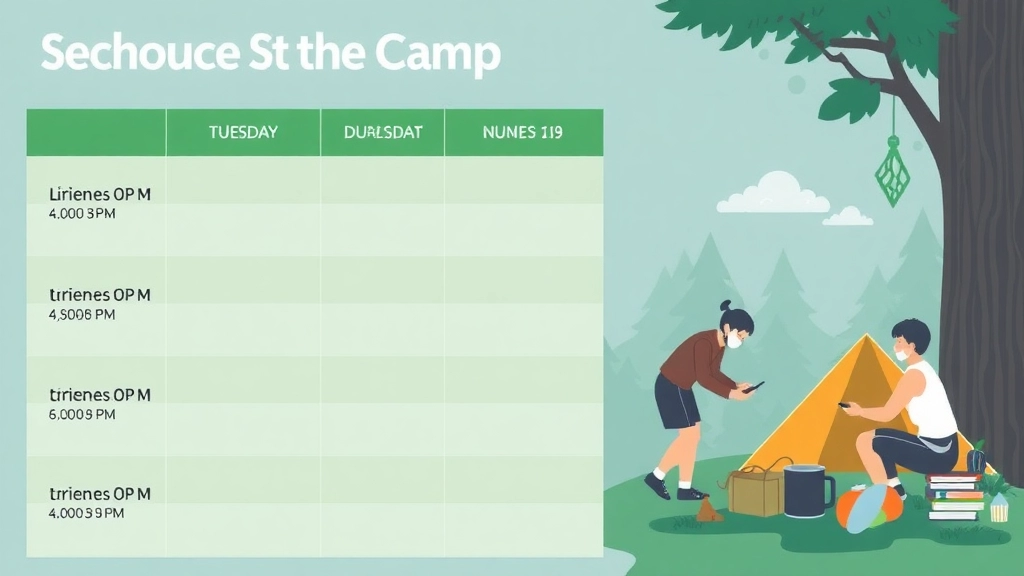 Schedule and Duration of the Camp