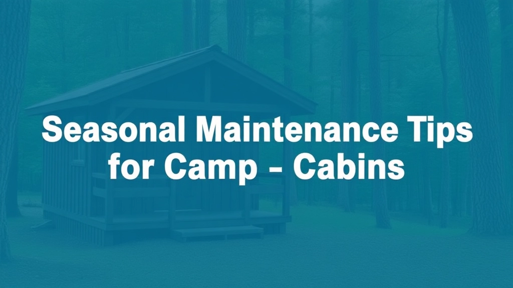 Seasonal Maintenance Tips for Camp Cabins