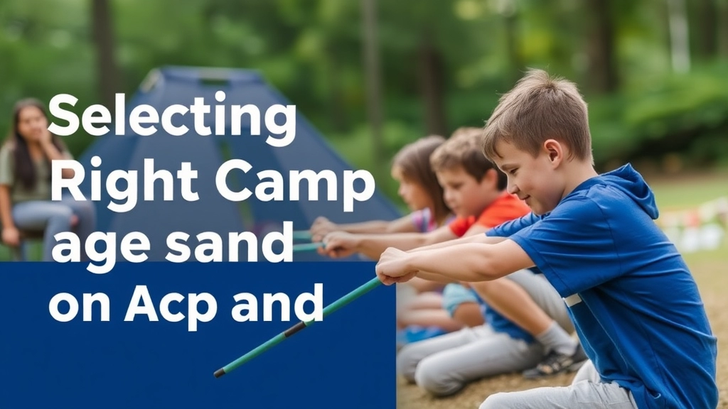 Selecting the Right Camp Based on Age and Experience