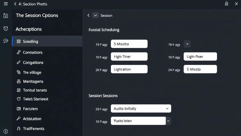 Session Options and Scheduling