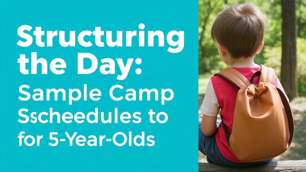 Structuring the Day: Sample Camp Schedules for 5-Year-Olds