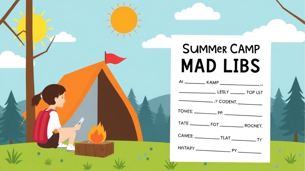 Printable Summer Camp Mad Libs for Kids’ Fun and Learning