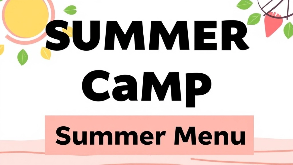 Balanced Summer Camp Menu Ideas and Tips