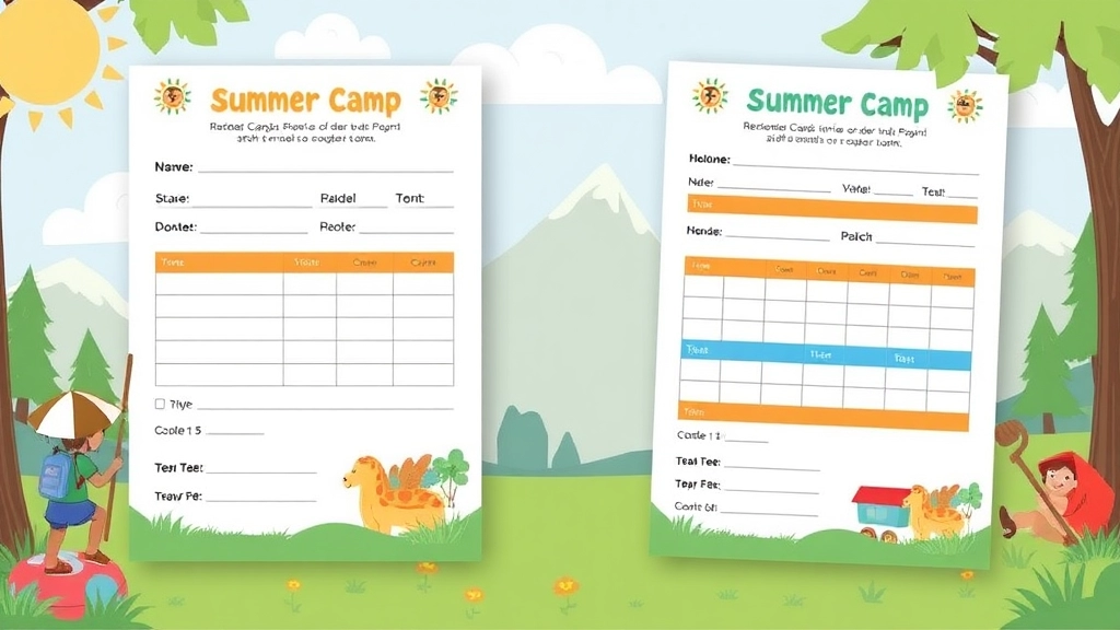 Summer Camp Registration Form Template Guide