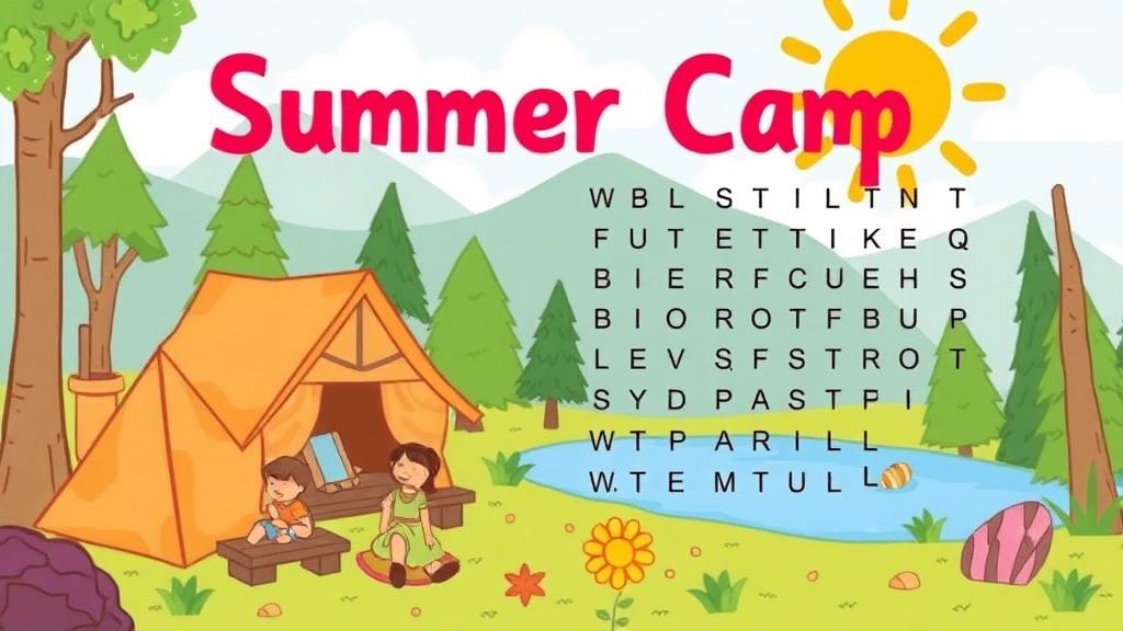 Summer Camp Word Search: Fun & Learning for Kids