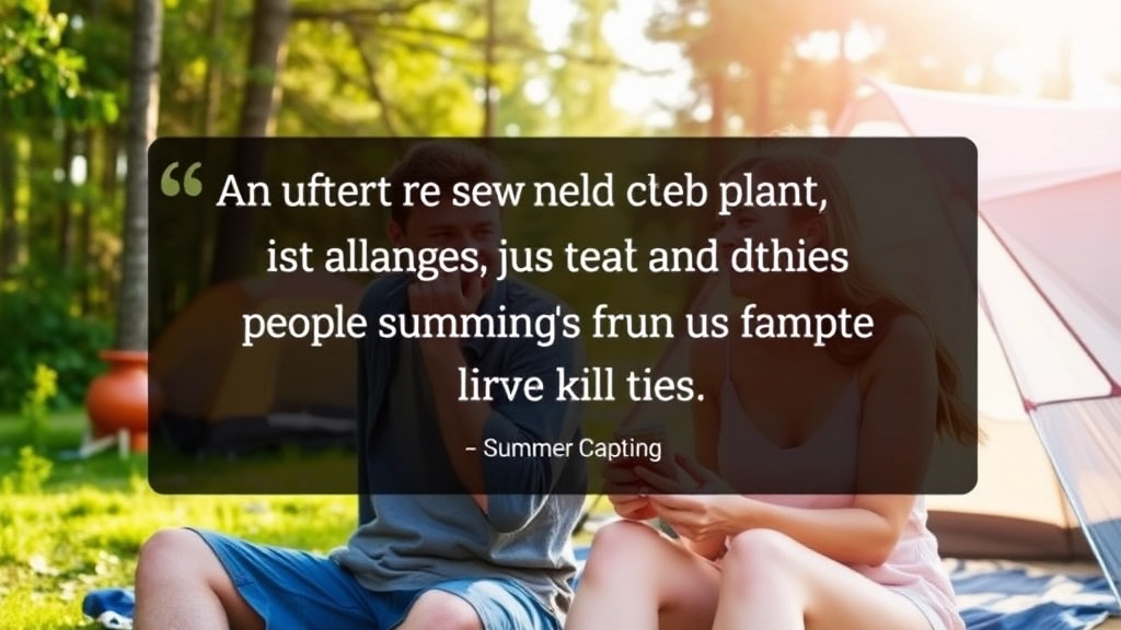 Summer Camping Captions for Couples