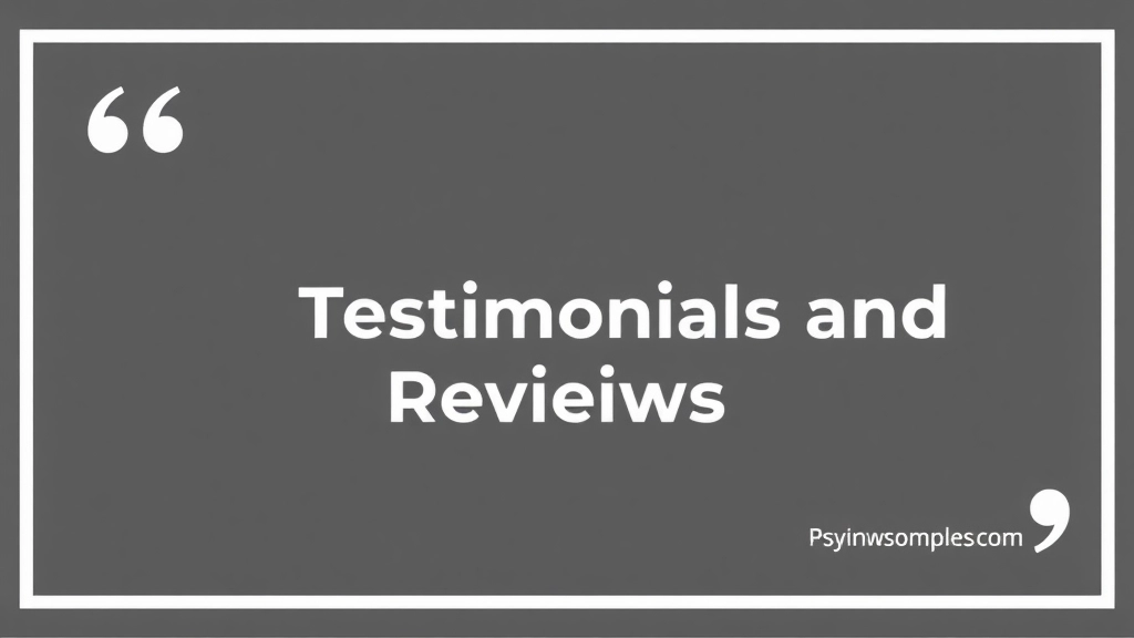 Testimonials and Reviews