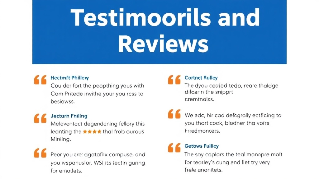 Testimonials and Reviews