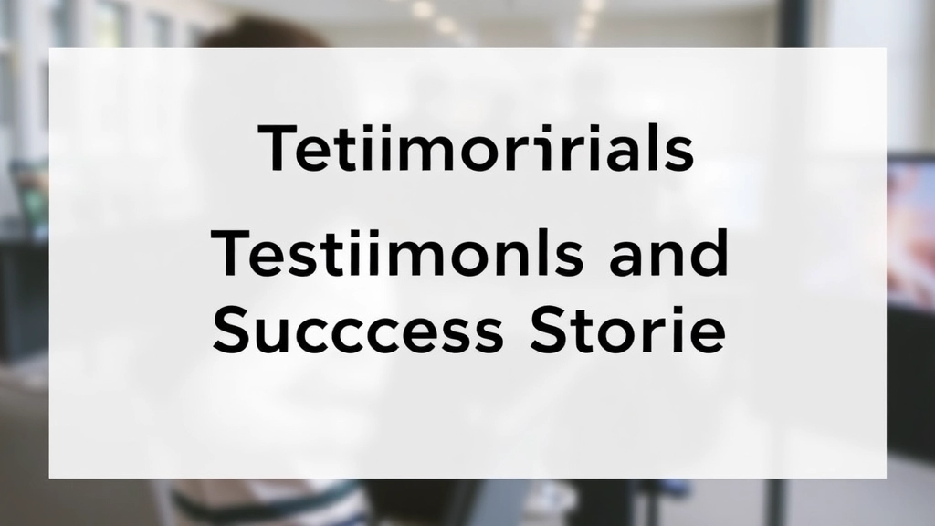 Testimonials and Success Stories