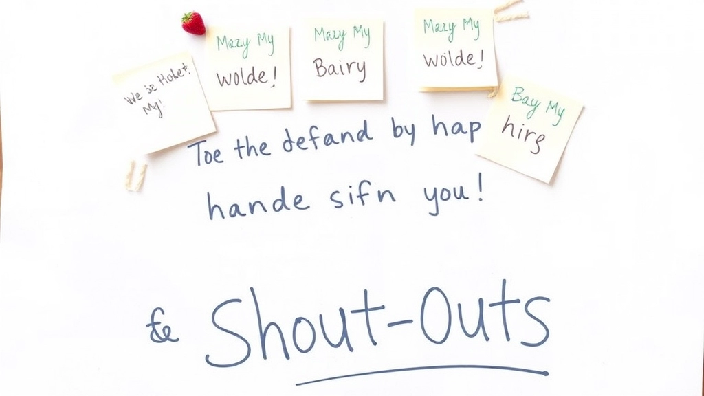 Thoughtful Handwritten Notes and Shout-Outs