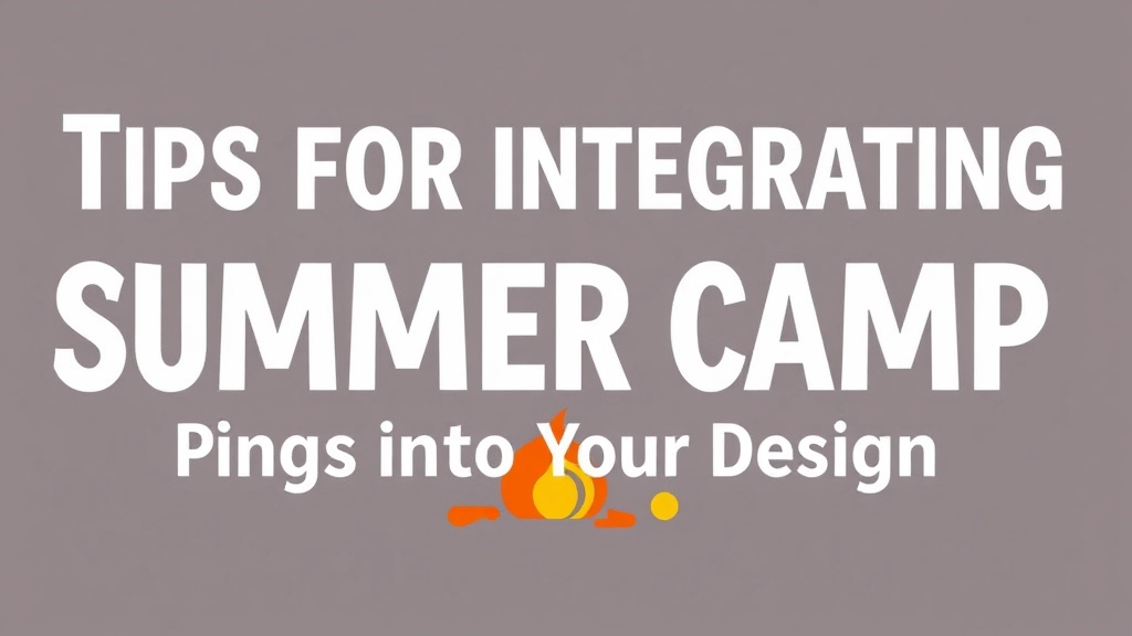 Tips for Integrating Summer Camp PNGs into Your Design