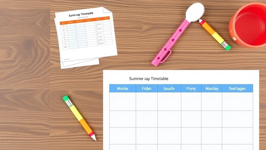 Tools and Templates for Creating a Summer Camp Timetable