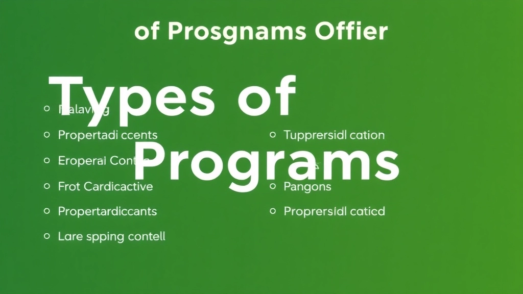 Types of Programs Offered